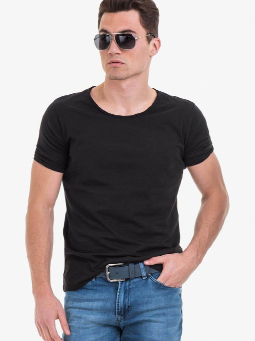 Мъжка тениска с овално деколте XINT 128 INDIGO Fashion