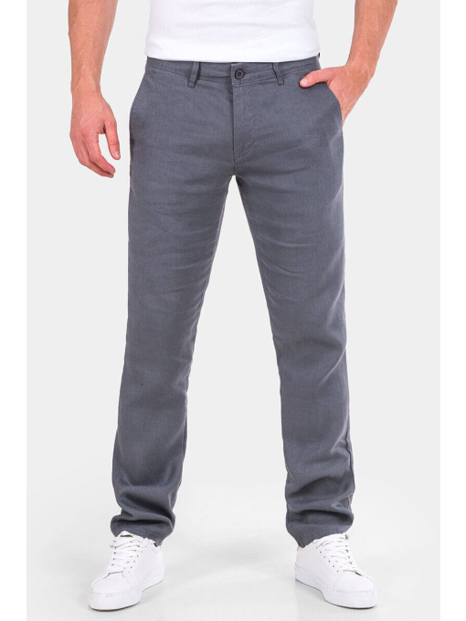 Ленен мъжки панталон 6580-13 | INDIGO Fashion - 2