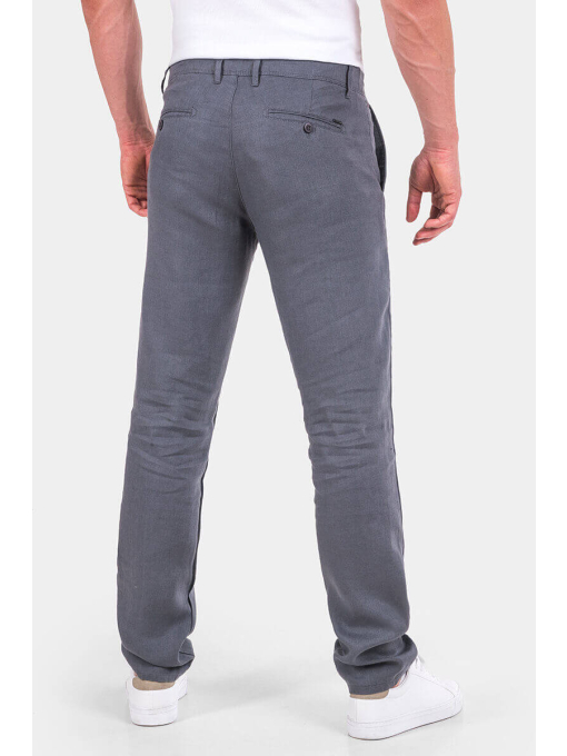 Ленен мъжки панталон 6580-13 | INDIGO Fashion - 1