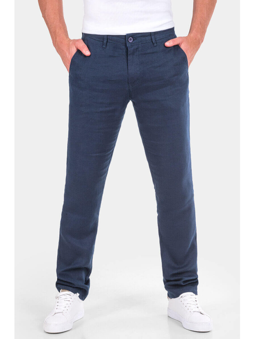 Ленен мъжки панталон 6580-18 | INDIGO Fashion - 2