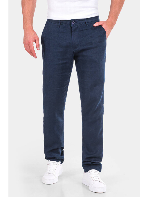 Ленен мъжки панталон 6580-18 | INDIGO Fashion - 3