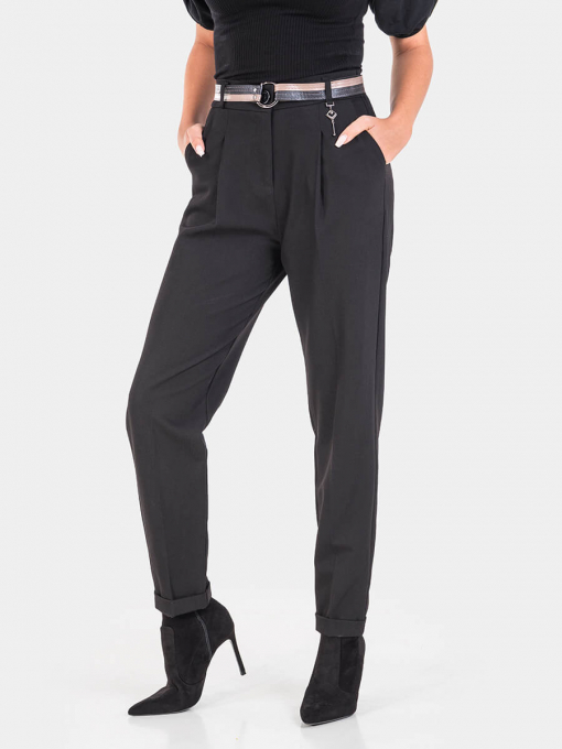 Черен дамски панталон  | INDIGO Fashion