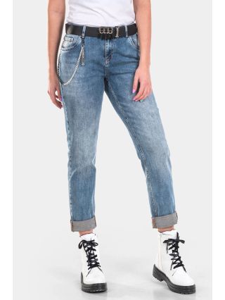 Бойфренд дамски дънки 6375 INDIGO Fashion
