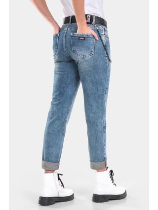 Бойфренд дамски дънки 6375 INDIGO Fashion B