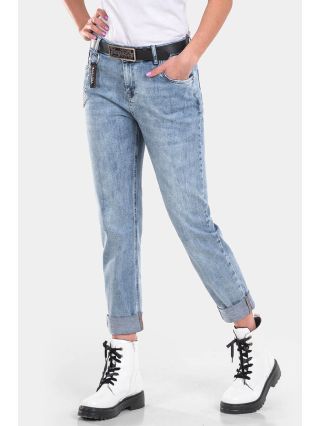 Бойфренд дамски дънки 6402-74 INDIGO Fashion