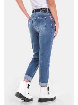 Бойфренд дамски дънки 6402-76 INDIGO Fashion B