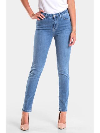 Слим фит дамски дънки Anna 6624 INDIGO Fashion B
