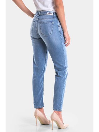 Бойфренд дамски дънки 6694 INDIGO Fashion B