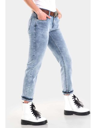 Бойфренд дамски дънки 6127 INDIGO Fashion