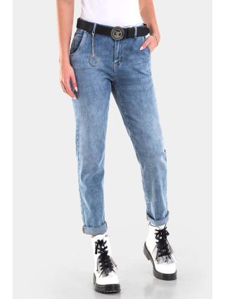 Бойфренд дамски дънки 6295 INDIGO Fashion