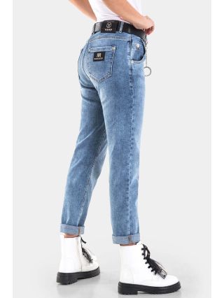 Бойфренд дамски дънки 6295 INDIGO Fashion B