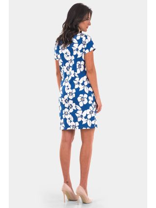 Рокля на цветя 3014-08 INDIGO Fashion B