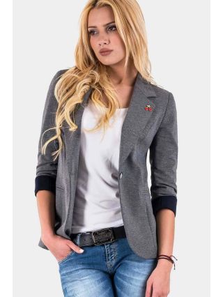 Дамско сиво спортно-елегантно сако 9597 INDIGO Fashion