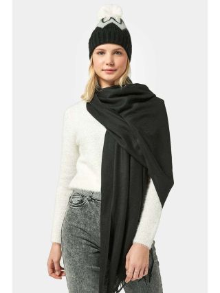 Едноцветен шал 12311-09 INDIGO Fashion  B