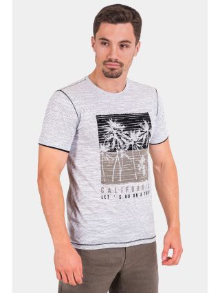 Мъжка тениска на райе 35570-09 INDIGO Fashion