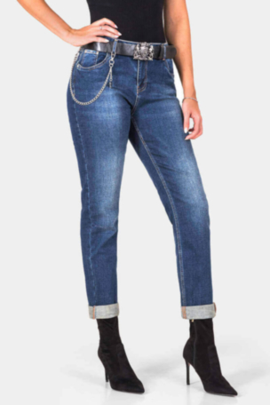 Бойфренд дамски дънки 6355-79 INDIGO Fashion