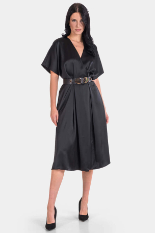 Елегантна рокля с колан 7155-09 DESIGNER