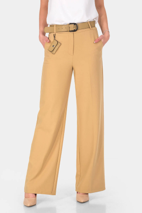 Дамски разкроен панталон с колан 2460-03 ACUN 