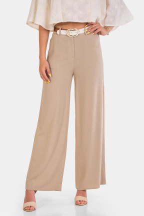 Дамски разкроен панталон с колан 5524P-02 MAC PARK