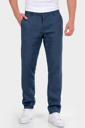 Мъжки ленен спортно-елегантен панталон 7013-18 LCR