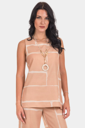 Елегантна дамска блуза с колие 30205T-03 FVR