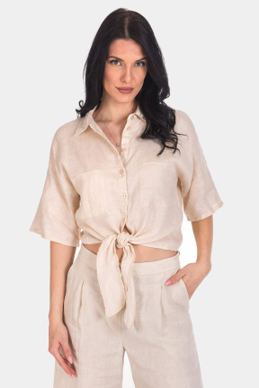 Ленена дамска риза 2B100-02