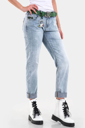 Бойфренд дамски дънки 6010A INDIGO Fashion