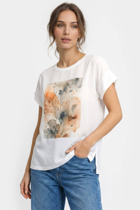 Дамска спортно-елегантна блуза с принт 350-05 JOGGY