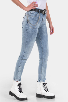 Слим фит дамски дънки 6445 INDIGO Fashion