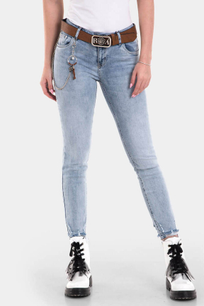 Слим фит дамски дънки 6106 INDIGO Fashion