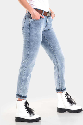 Бойфренд дамски дънки 6127 INDIGO Fashion