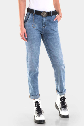 Бойфренд дамски дънки 6295 INDIGO Fashion