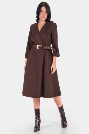 Елегантна рокля с колан 1437-21 ESITO