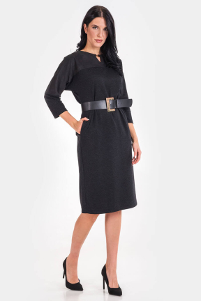 Елегантна рокля с колан 1547B-09 ESITO