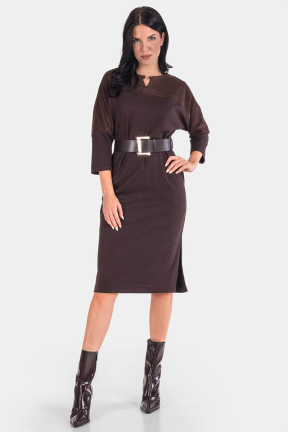 Елегантна рокля с колан 1547B-21 ESITO