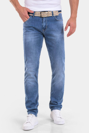 Прави мъжки дънки 6645 INDIGO Fashion A