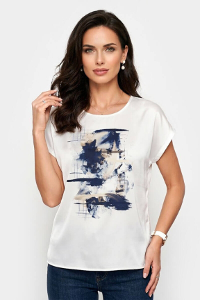 Стилна дамска блуза с къс ръкав 14875-20 Pretty Lolita