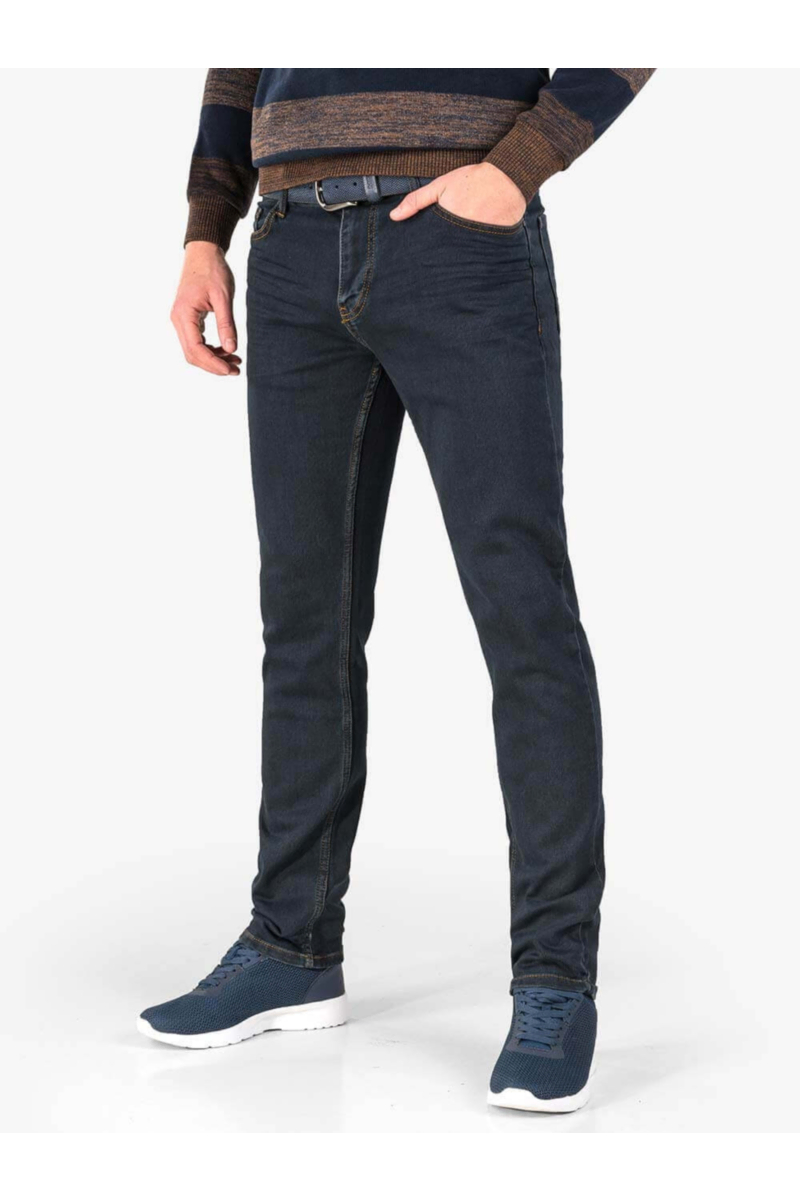 Мъжки тъмни слим фит дънки 9127 INDIGO Fashion