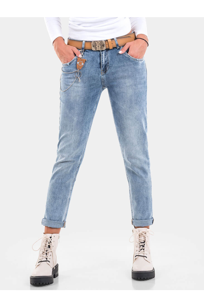Бойфренд дамски дънки 6109 INDIGO Fashion