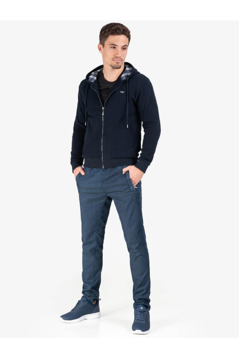 Мъжки суитчър с качулка 26310 INDIGO Fashion E