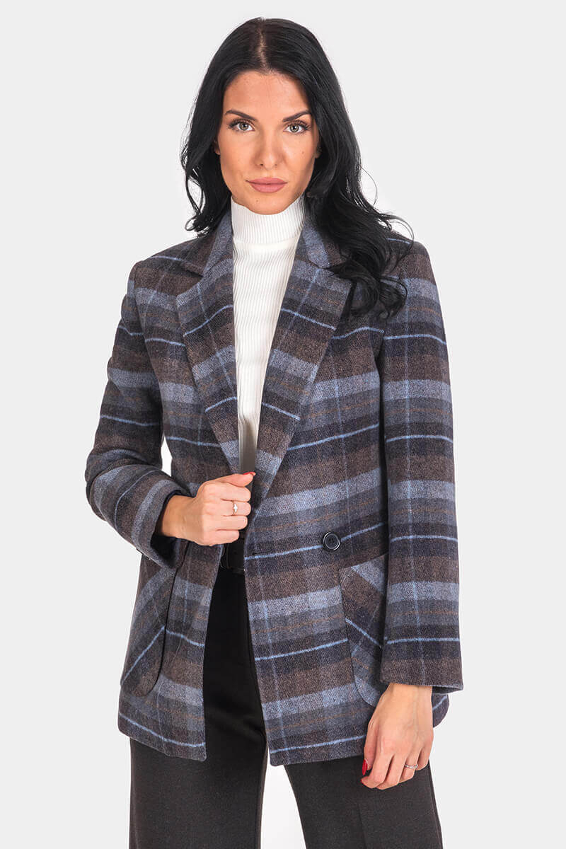 Дамско карирано сако 73039-08 ARIVAL