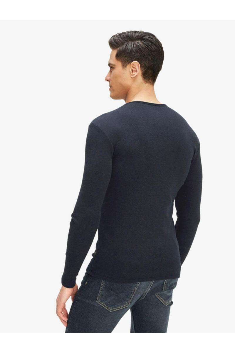 Tъмносиня мъжка вталена блуза 501532 INDIGO Fashion