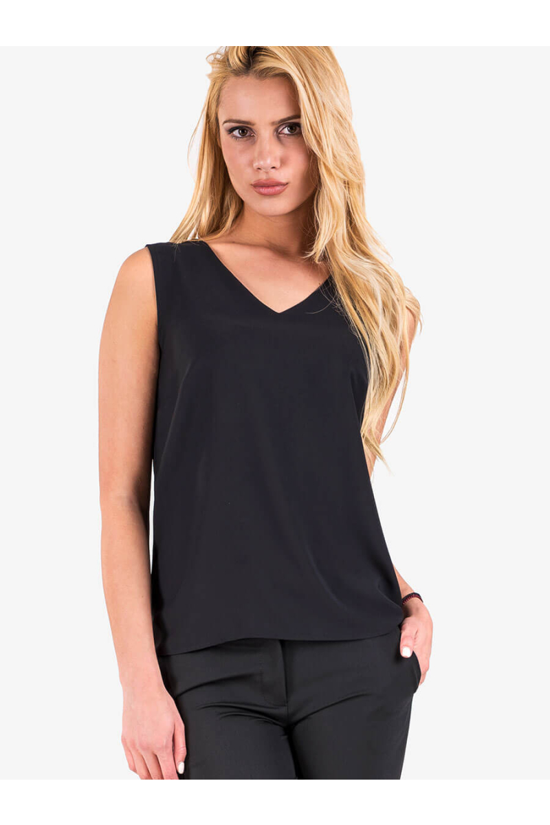 Елегантен черен дамски топ 30485 INDIGO Fashion