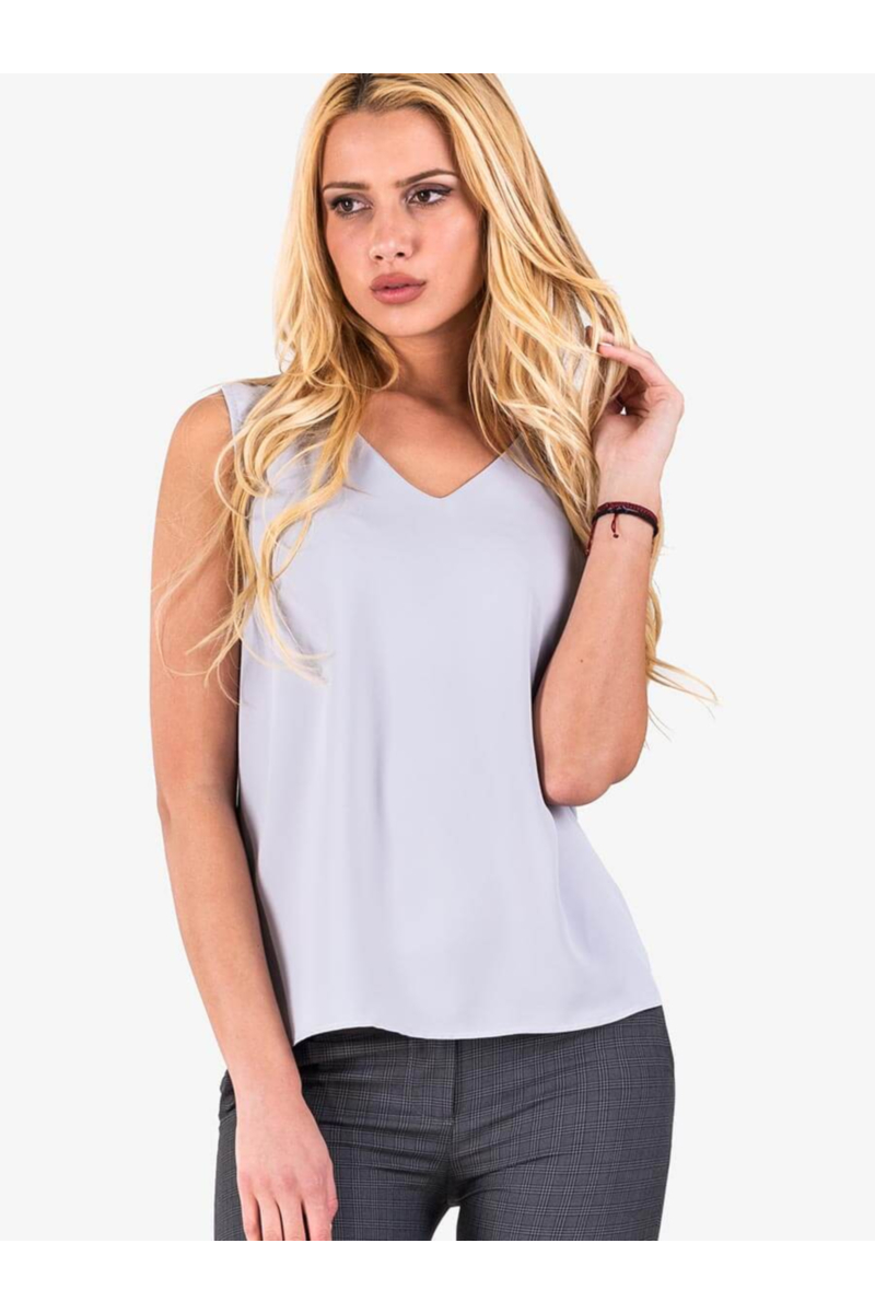 Елегантен светлосив дамски топ 30485 INDIGO Fashion