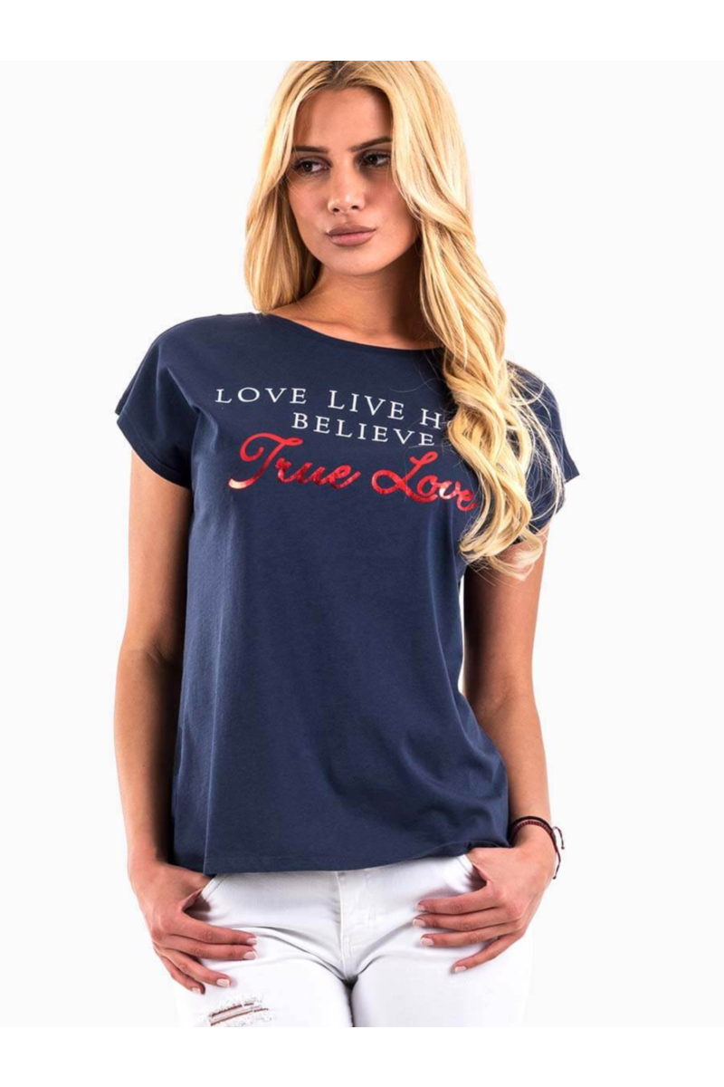 Дамска вталена блуза с овално деколте - зелена 601472 INDIGO Fashion