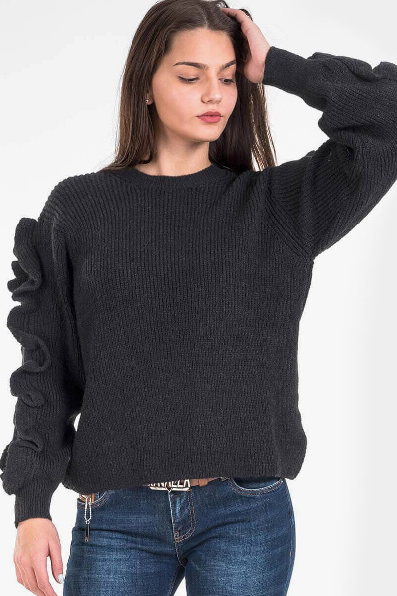 Черна дамска блуза 2088 INDIGO Fashion