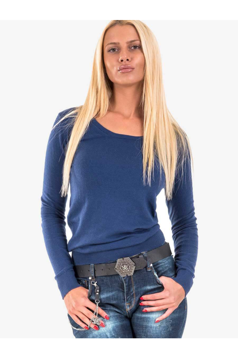 Синя дамска блуза POL02 INDIGO Fashion