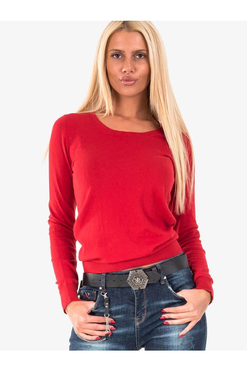 Червена дамска блуза POL02 INDIGO Fashion