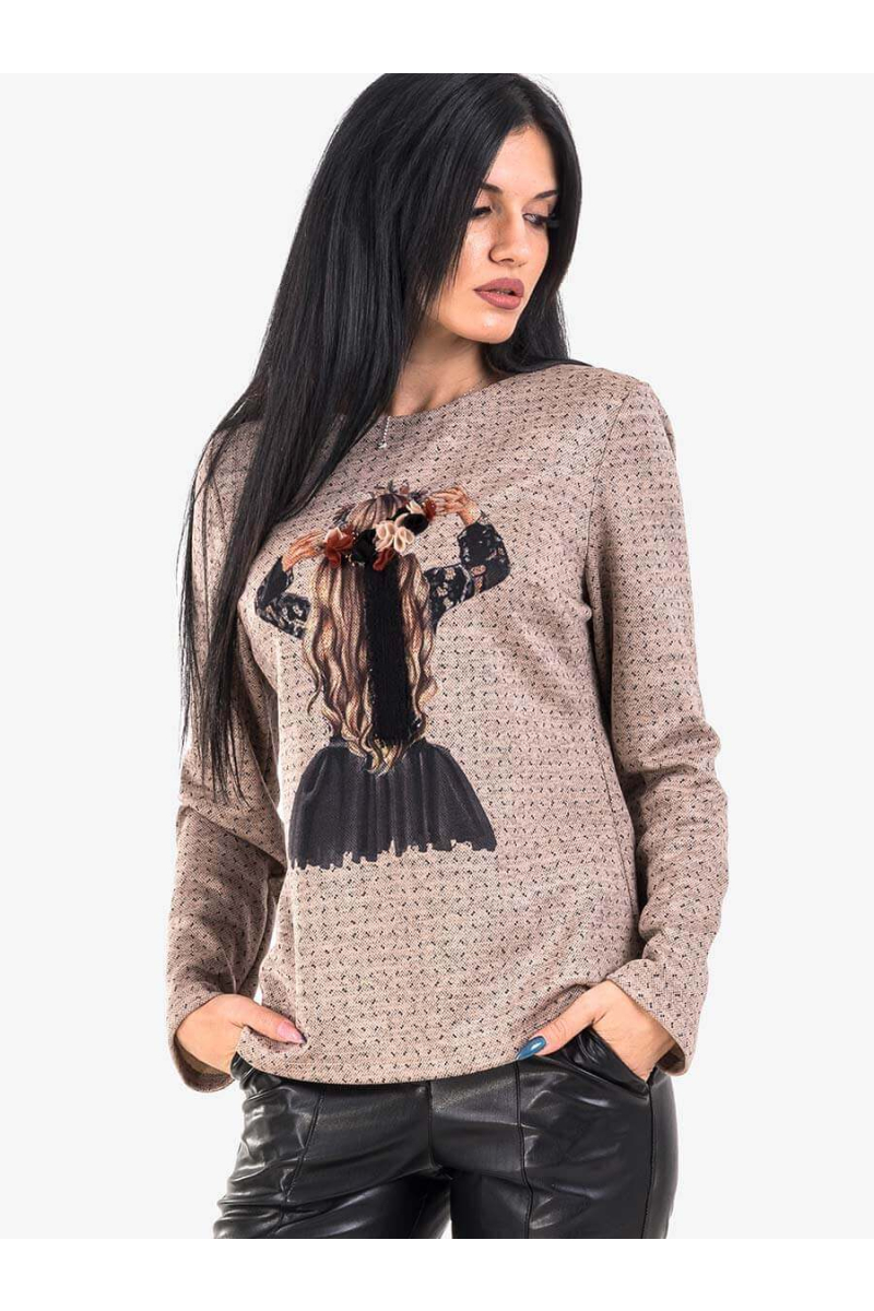 Спортно-елегантна блуза - 1529 INDIGO Fashion