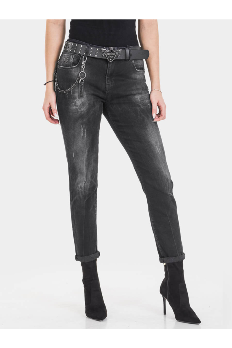 Бойфренд дамски дънки 50190 INDIGO Fashion